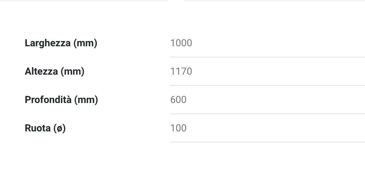 Carrello in lamiera carrellata per vasca in PP